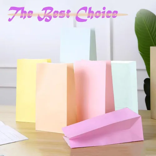 Miniatura 3 de 24 bolsas de regalo de cumpleaños, bolsas multicolor pastel para fiestas, bolsas de papel para dulces de 3 x 5 x 9 pulgadas, regalo de dulces sin