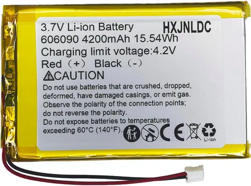 DC 3.7V 4200mah 606090 Batería de repuesto de polímero de litio recargable para productos electrónicos DIY 3.7-5V con reemplazo de batería de 2