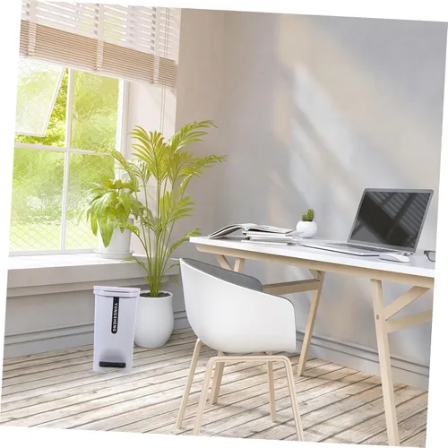 Miniatura 6 de Zerodeko Bote de basura de pedal de pie 10l Cesta de basura tapa de paso en el hogar Contenedor de basura estilo nórdico