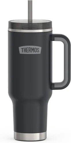 Miniatura 16 de THERMOS Taza Portavasos de Acero Inoxidable - 40 Onzas, Verde Alpino - Vaso Térmico con Tapa y Popote, Además de Cierre Deslizante Resistente a Fugas