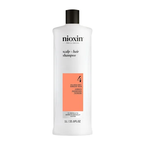 Miniatura 12 de Nioxin System 4 Champú Espesante para Cuero Cabelludo + Cabello para Cabello Teñido, Seco y Dañado con Adelgazamiento Progresivo Mantiene