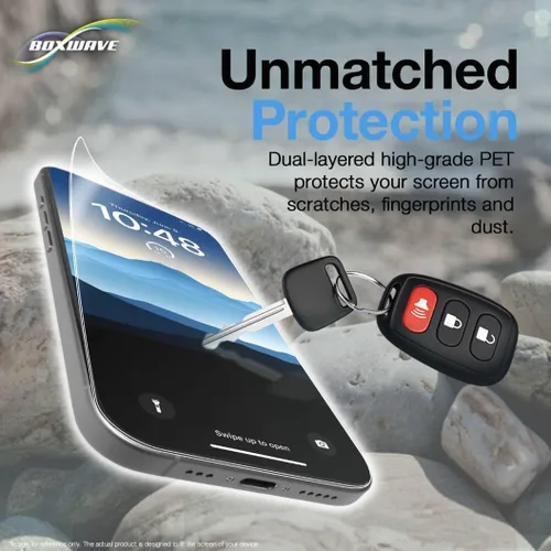 Miniatura 4 de BoxWave Protector de pantalla compatible con Xtrons Car Video Overhead Player (17.3 pulgadas), ClearTouch ImpactShield (paquete de 2), protector