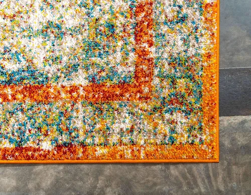 Miniatura 7 de Unique Loom - Alfombra estilo tradicional de Rosso Collection, Polipropileno, Beige/anaranjado