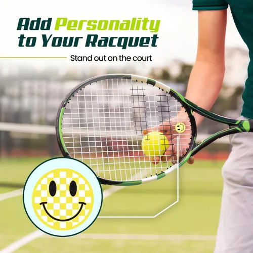 Miniatura 2 de Tennis Racket Dampener - Cute Designs - Vibration & Noise-Reducing Tennis Shock Absorber for Racquets - Secure, Easy-Install Accessories for Players