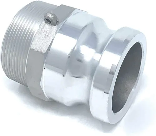 Miniatura 5 de Gloxco Tipo F de aluminio leva y ranura de montaje, adaptador Camlock macho de 2" x 2" NPT macho (CAM-20-F-AL)