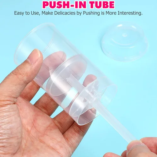Miniatura 7 de Kichvoe 40 recipientes de plástico transparente con tapas, moldes redondos para tartas para hornear, fiestas, bodas, postres