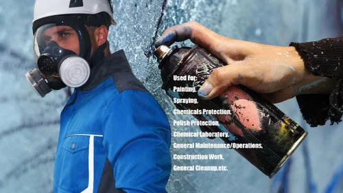 Miniatura 6 de SYINE Máscara respiratoria completa de vapores orgánicos, máscara de gas, pintura en aerosol, formaldehído químico, protección respiratoria a prueba