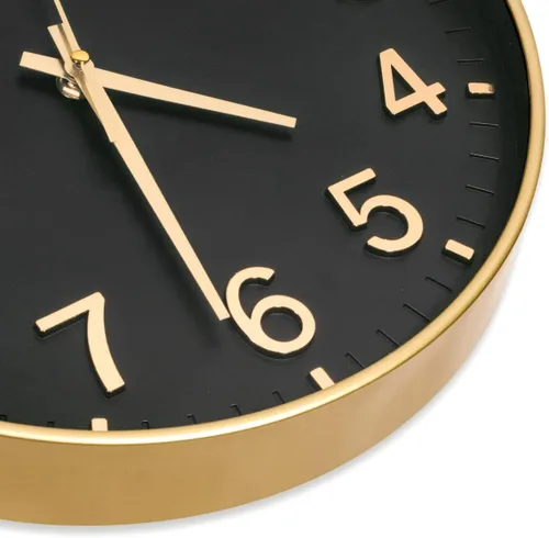 Miniatura 6 de HZDHCLH Relojes de Pared Negros que Funcionan con Pilas, Reloj Moderno Silencioso Sin Tic Tac de 12 Pulgadas para Pared, Reloj de Pared con Números