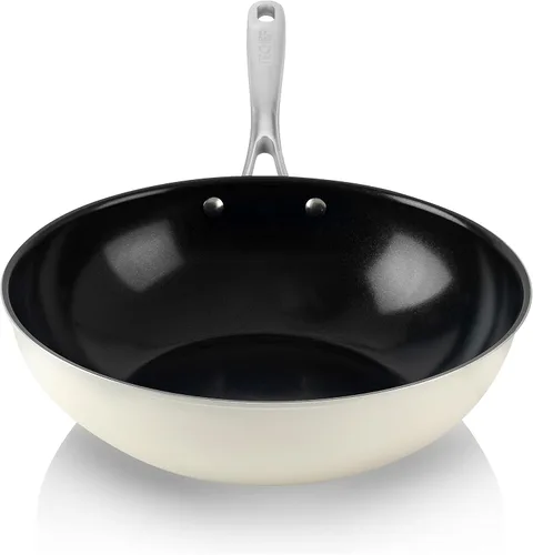 Miniatura 10 de TeChef Collection Olla de cerámica antiadherente de 5 cuartos de galón con tapa de vidrio, no tóxica, no tóxica, libre de PFAS, PFOA, PTFE