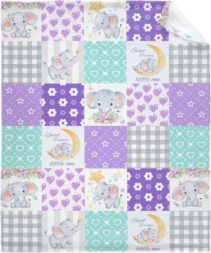 Miniatura 22 de Manta de elefante con globos, manta de franela súper suave y ligera para niños, adultos, adecuada para sofá, cama, campamento, viajes, todas