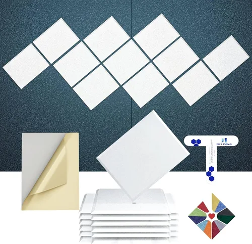 Miniatura 59 de Paneles acústicos autoadhesivos [390 lbs/yd³ de densidad ultra alta], panel de absorción de sonido de segunda generación, panel de sonido de nivel