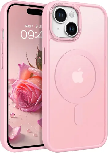 Miniatura 15 de BENTOBEN Compatible con iPhone 15 Plus, Funda de teléfono magnética translúcida mate delgada a prueba de golpes [Compatible con MagSafe] Funda