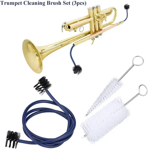 Miniatura 2 de Akozon Kit de limpieza de trompeta Cepillo de serpiente Cepillo de trompeta Cepillo de agujero de trompeta Limpieza de instrumentos Serpiente