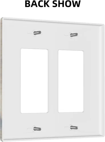 Miniatura 665 de Placa Decorativa de Pared de Granja Rústica con Cuerno de Madera para Puerta de Granero 1 Banda Duplex Cubiertas de Toma Eléctrica Soltera
