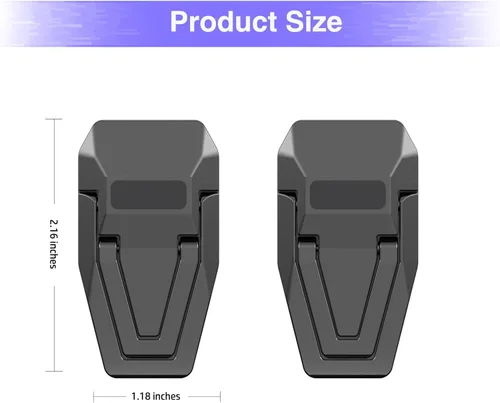Miniatura 6 de Soporte de teclado de computadora de aleación de zinc para escritorio, elevador de teclado plegable con 2 ángulos ajustables, soporte invisible