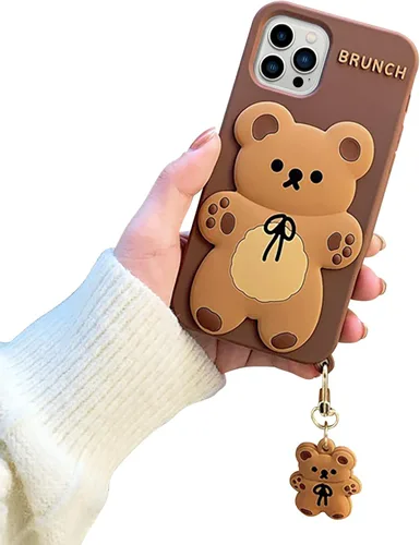 Funda creativa 3D para iPhone 13 Pro de silicona suave con lindos animales de dibujos animados Kawaii para niñas, mujeres y adolescentes, funda