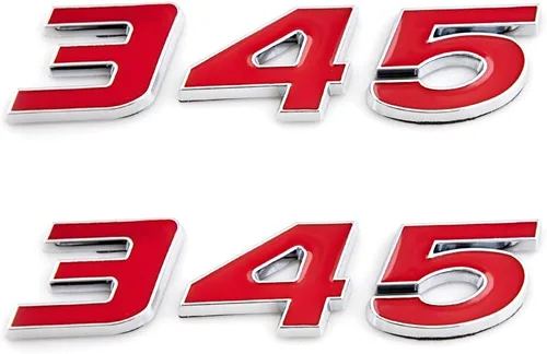 Miniatura 6 de 2 placas autoadhesivas 345 para Challenger Chrysle 300c Plateado/Negro