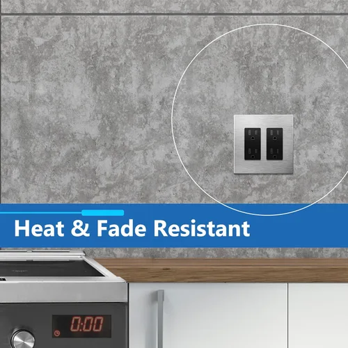 Miniatura 3 de LIDER Placa de Pared Metálica Decorativa Doble, Resistente a la Temperatura e Impacto, Acero Inoxidable 430, Cubierta sin Tornillos, Actualización