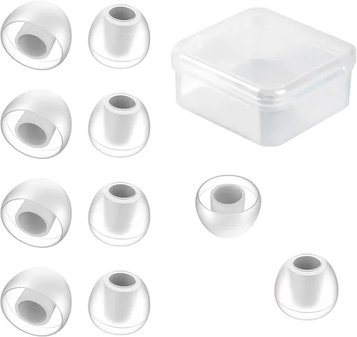 Miniatura 10 de 3 pares de CCZ ZT01 Puntas de silicona para auriculares, Kinboofi puntas de silicona suave para IEM, puntas de repuesto duraderas para auriculares