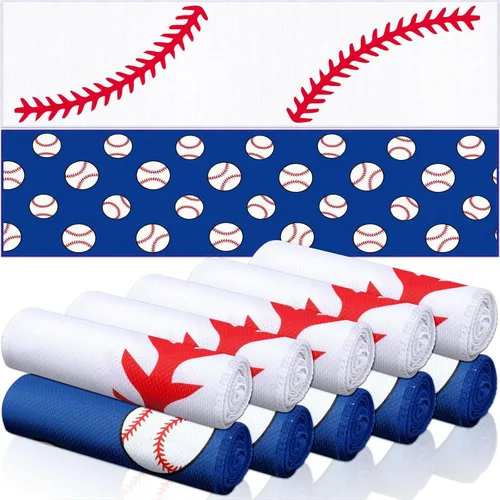FuWeave Paquete de 12 toallas de enfriamiento de béisbol para equipos deportivos, regalos de 40 x 12 pulgadas, toallas de enfriamiento deportivas de