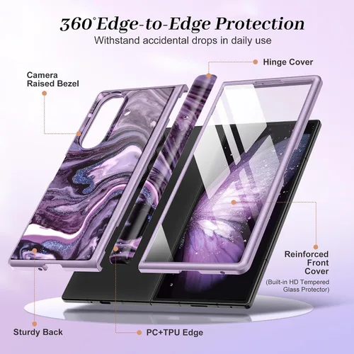 Miniatura 5 de GVIEWIN Funda para Z Fold 7 con Protector de Pantalla HD Integrado [Compatible con Magsafe][Soporte Oculto] Protección Magnética de Cuerpo Completo
