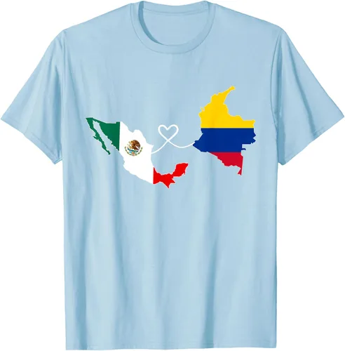 Miniatura 79 de Camiseta Half Colombian Half Mexican Flag Map DNA Mexico Colombia