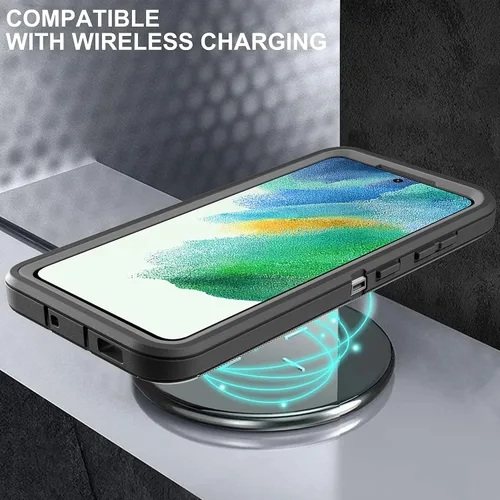 Miniatura 7 de Funda Samsung S21 FE 5G - Protección de cuerpo completo 3 en 1, película nano a prueba de explosiones [2 unidades], resistente a los golpes