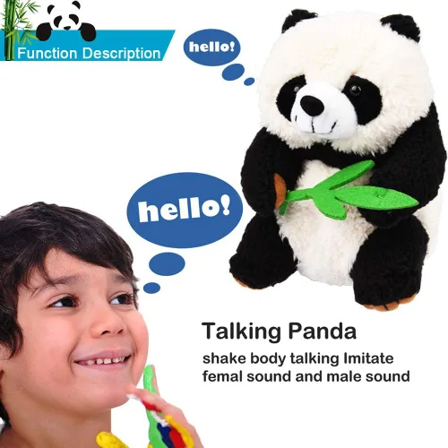 Miniatura 5 de Panda Parlante, Repite Lo Que Dices Juguete de Peluche Animal Compañero Panda para Niños y Niñas Regalo Infantil