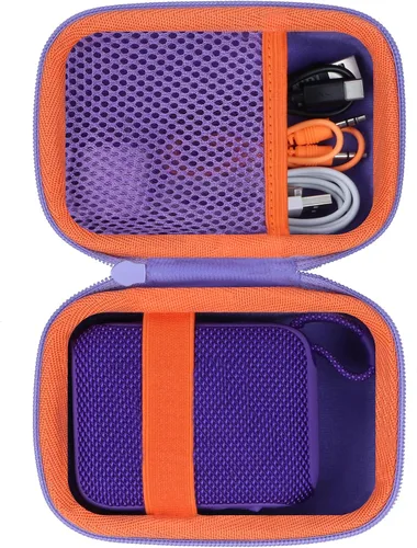 Miniatura 12 de Funda de silicona Lebakort compatible con altavoz portátil JBL GO 4 (Funda negra)