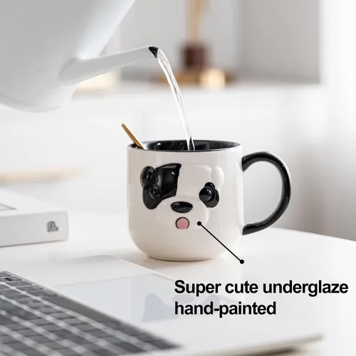 Miniatura 6 de Juego de 2 tazas de café de cerámica de 12 onzas para mujeres y hombres