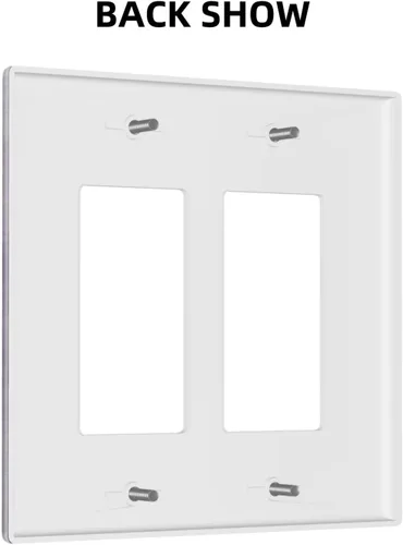 Miniatura 192 de Placa Decorativa de Pared de Granja Rústica con Cuerno de Madera para Puerta de Granero 1 Banda Duplex Cubiertas de Toma Eléctrica Soltera