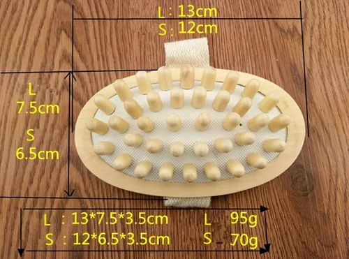 Miniatura 2 de AnHua Masajeadores de madera natural Masajeador de mano de madera Cepillo corporal Reducción de celulitis (2 piezas)