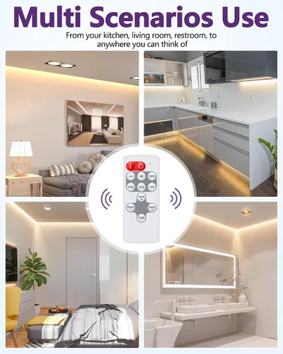 Miniatura 7 de HitLights Mini control remoto RF para tira de luces LED de un solo color, CC 5-24V, atenuador inalámbrico de 12 teclas con modo de efecto dinámico