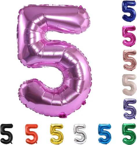 Miniatura 198 de YPSelected Globo grande de 32 pulgadas de helio con números 0-9 de papel de aluminio azul para cumpleaños, bodas y fiestas (Azul, 3)