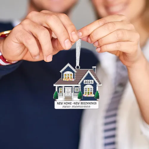 Miniatura 5 de Adorno de Nuevo Hogar 2025 - Regalos de Inauguración de la Casa de Metal Adorno de Nuevo Hogar, Ideas de Regalos de Inauguración de la Casa