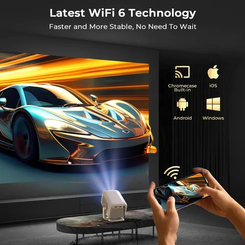 Miniatura 5 de Proyector inteligente compatible con Netflix/Soporte 4K/Calibración visual AI] Proyector con Dolby Atmos, 1080P 800 ANSI, aplicaciones