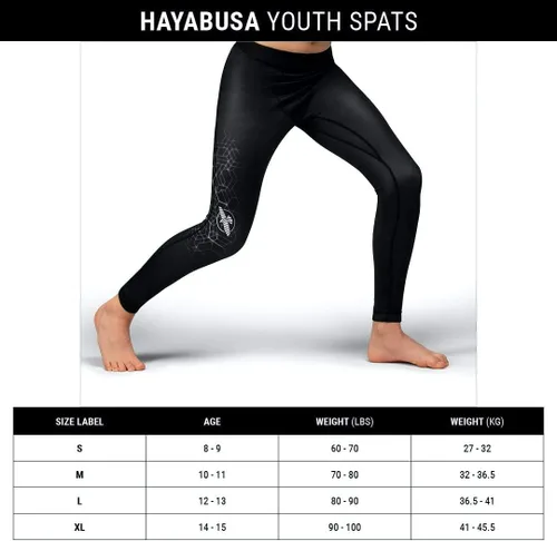 Miniatura 6 de Hayabusa Geo Youth Jiu Jitsu Spats para niños y niñas