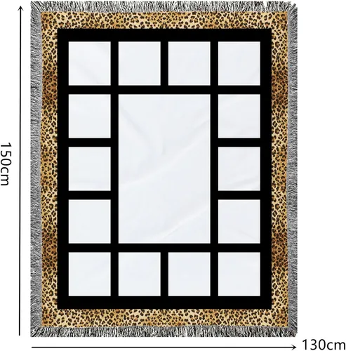Miniatura 6 de Manta de franela para sublimación, 10.11 oz/m², suave, ligera, personalizada, manta de fotos de sublimación personalizada con paneles de 9/15/20