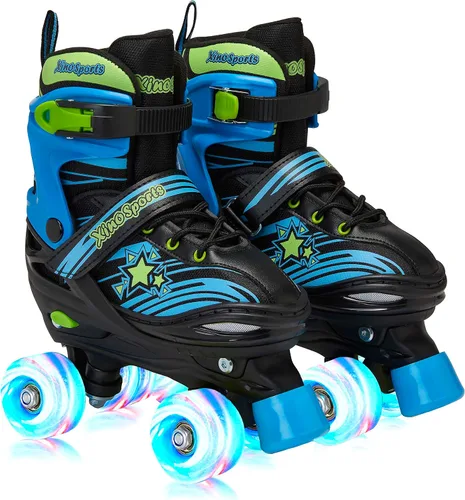 Miniatura 2 de Patines negros (M) + Combo de equipo de protección azul