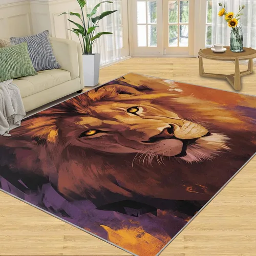 Miniatura 9 de Girl Horse Rugs for Bedroom, Horse Area Rug, Animal Rugs for Living Room, Indoor Non-Slip Rug, Machine Washable Carpet for Front Entrance Floor