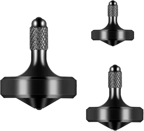 Exquisita parte superior giratoria de metal, juguete para ansiedad de acero inoxidable muy bien mecanizado, equilibrio perfecto durante más de 9