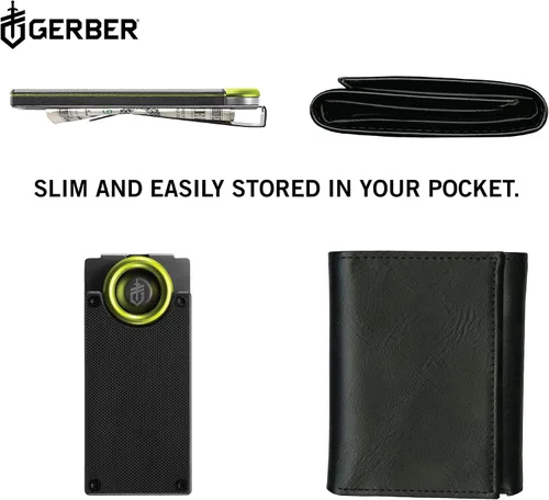Miniatura 4 de Gerber Gear GDC - Clip para dinero con cuchillo de bolsillo pequeño, cuchillo de hoja fija de acero inoxidable y funda, regalos para hombres,