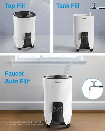 Miniatura 6 de Humidificador para habitación grande de 16 L/4.2 galones - Humidificador AILINKE para toda la casa para el hogar, 2000 pies cuadrados con 3