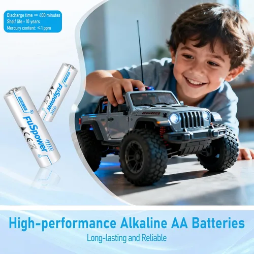 Miniatura 2 de Paquete de 10 pilas AA dobles A, 10 años de vida útil, 1.5 V, LR6, pilas alcalinas AA para reloj, mandos a distancia, linternas y dispositivos
