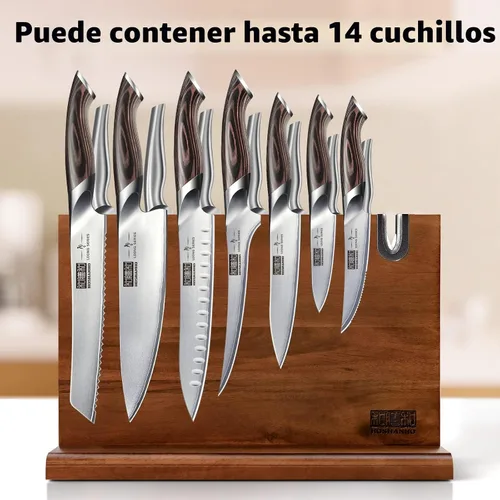 Miniatura 6 de HOSHANHO Bloque magnético para cuchillos de 14 x 10 pulgadas, soporte magnético de doble cara para encimera de cocina, soporte magnético
