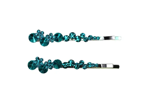 Miniatura 18 de Faship - Un par de pinzas para el cabello con diseño floral AB (2 unidades)