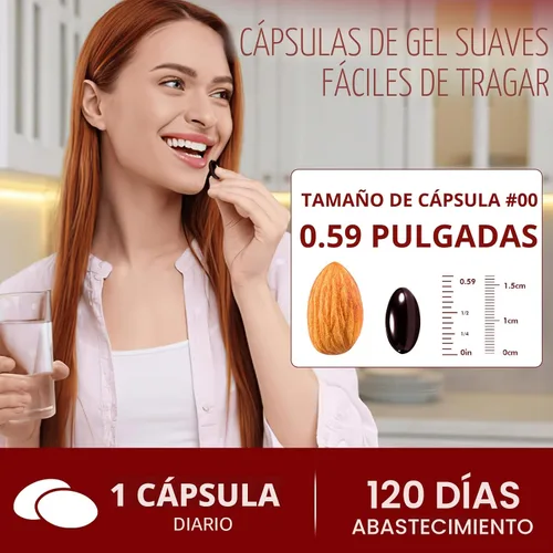 Miniatura 4 de Astaxantina 12 mg, 120 cápsulas blandas, suministro para 4 meses, suplementos antioxidantes de astaxantina premium con actividad antioxidante, apoya