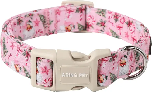 Miniatura 16 de Aring Pet Collar navideño para perro, lindo, ajustable, de algodón, para cachorros, perros pequeños, medianos y grandes, con copos de nieve, rojo Z