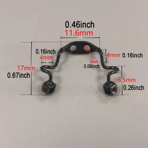 Miniatura 2 de 1 almohadilla para la nariz para anteojos, brazo de repuesto, puente de silla, lentes de metal, soporte unido, lentes de sol, puente de nariz