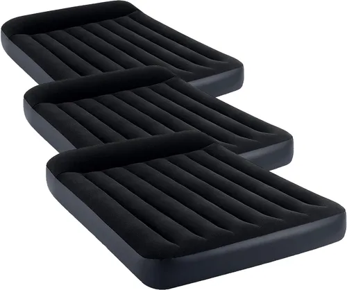 Miniatura 11 de Intex Dura-Beam Standard Pillow Top Cama de Aire Inflable Cómoda con Bomba Eléctrica Integrada y Bolsa de Transporte, Tamaño Individual, Azul